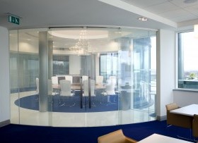Curved SmartGlass Privacy Glass for Offices