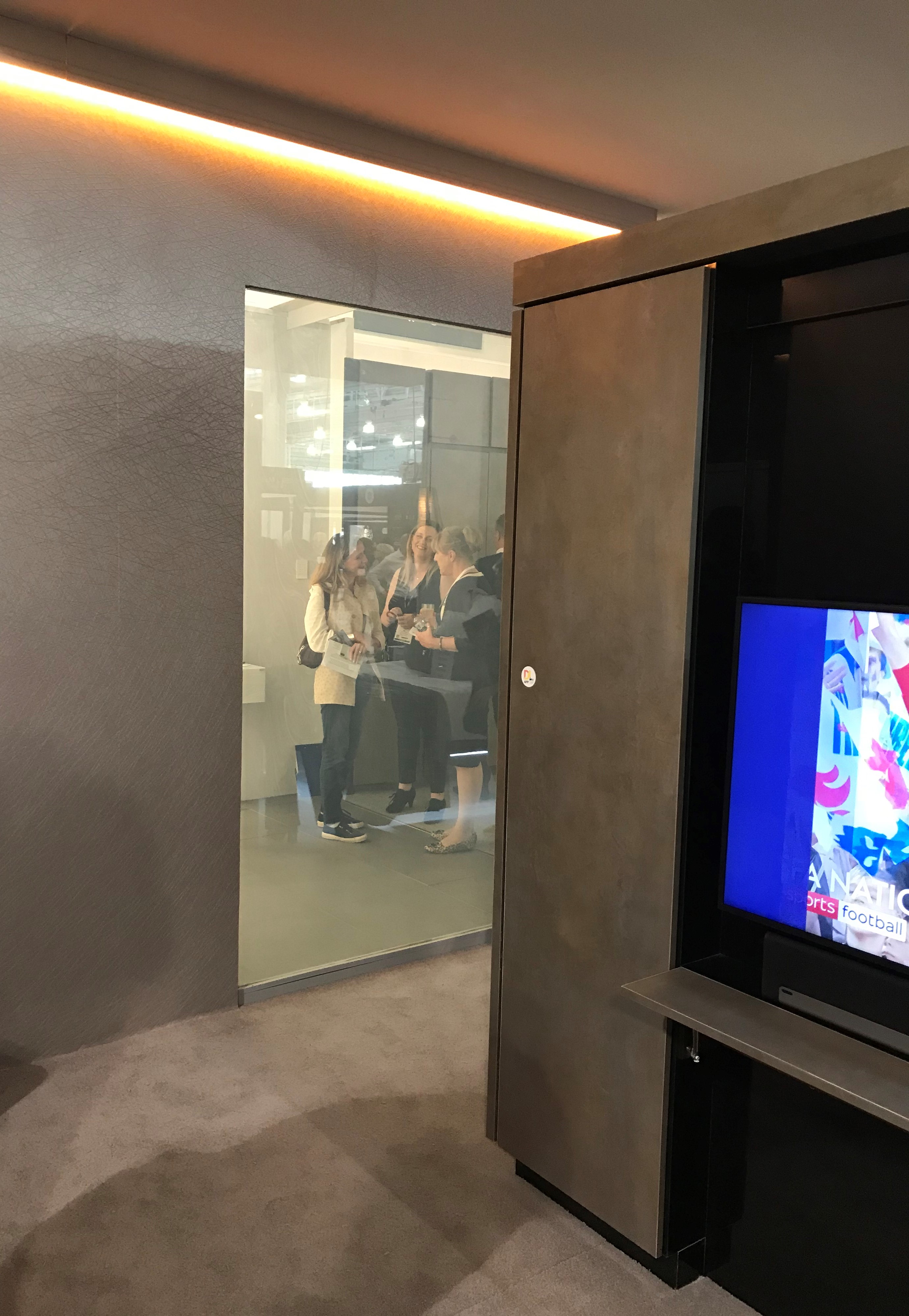 Privacy Glass in Hotel Room of The Future Exhibition