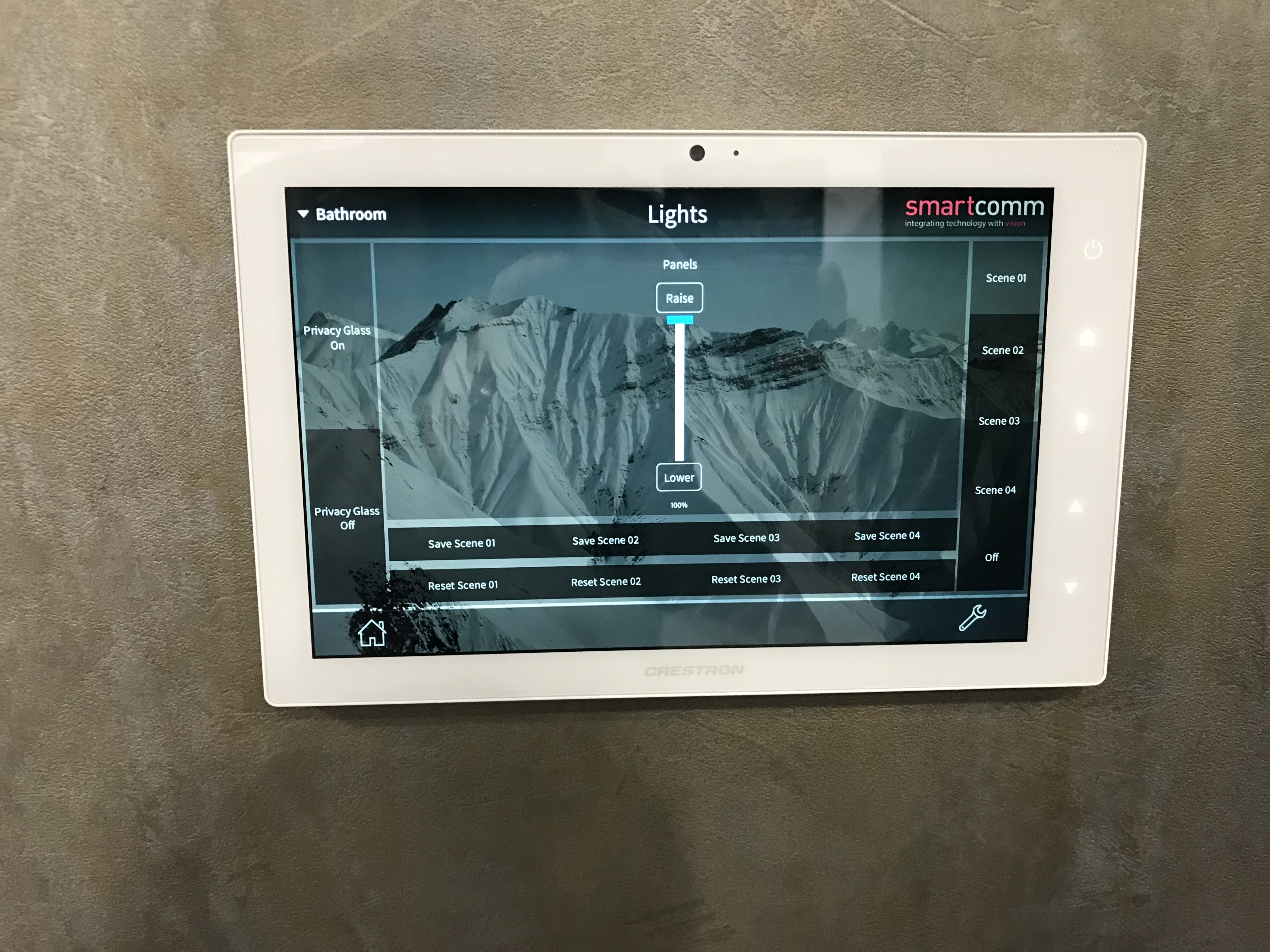 switchable privacy glass control panel